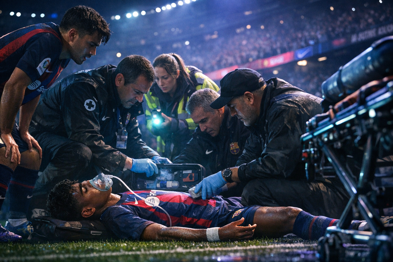 Lamine Yamal Collapses After Penalty in Barcelona-Celta Vigo Clash